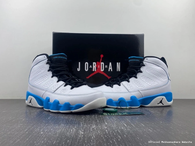 Official Maikesneakers 9 Powder Air Blue FQ8992-101 Jordan 0801